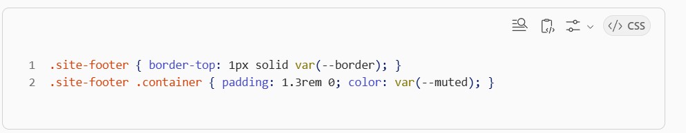 Footer css